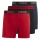 adidas Boxershorts Cotton 3PP sortiert (rot/schwarz/blau) Herren 3er Pack